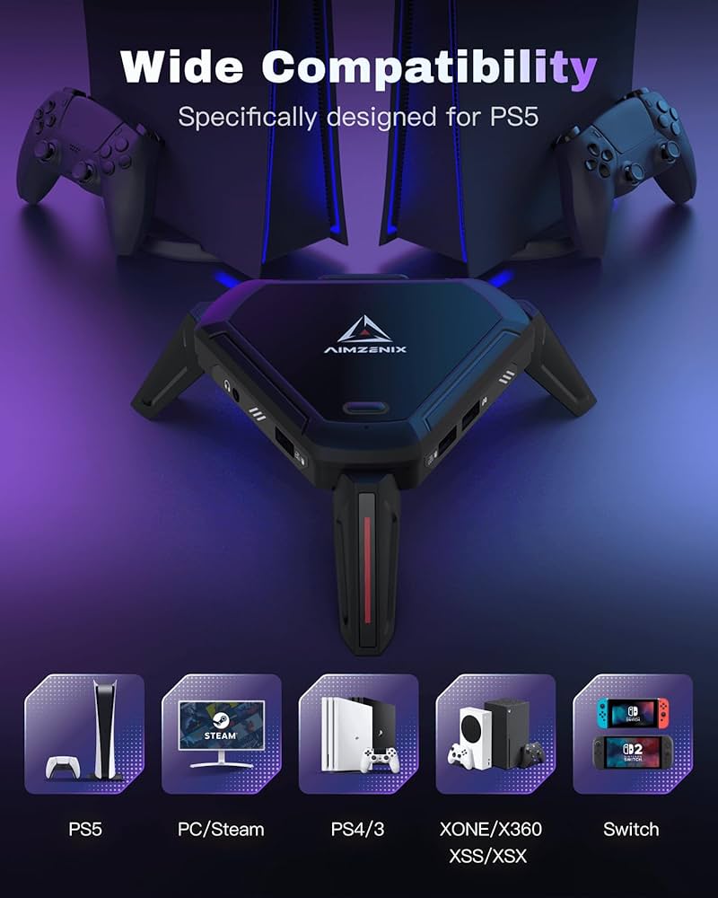 AIMZENIX Monster - PS5、PS4、PS3、Xbox ONE AIMZENIX Monster - Emulator Adapter for PS5, PS4, PS3, Xbox